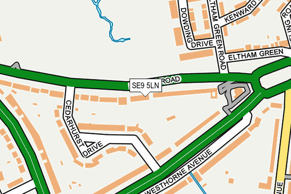 SE9 5LN map - OS OpenMap – Local (Ordnance Survey)
