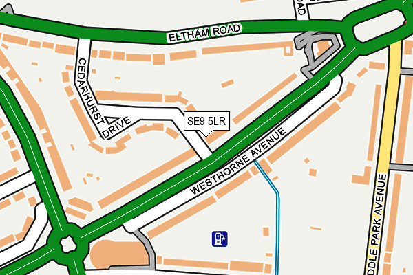 SE9 5LR map - OS OpenMap – Local (Ordnance Survey)