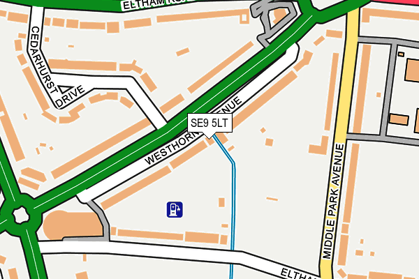 SE9 5LT map - OS OpenMap – Local (Ordnance Survey)