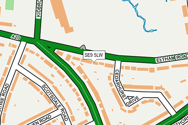 SE9 5LW map - OS OpenMap – Local (Ordnance Survey)