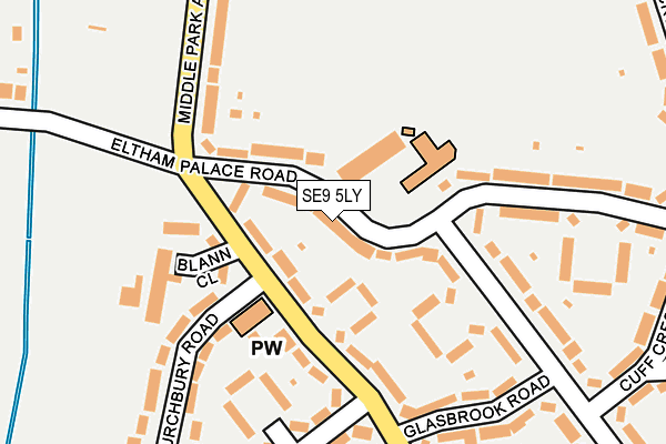 SE9 5LY map - OS OpenMap – Local (Ordnance Survey)