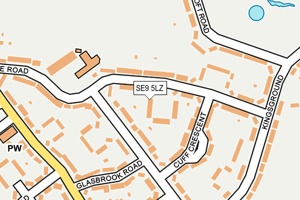 SE9 5LZ map - OS OpenMap – Local (Ordnance Survey)