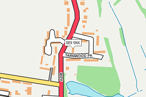 SE9 5NX map - OS OpenMap – Local (Ordnance Survey)