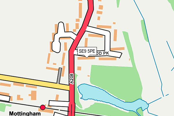 SE9 5PE map - OS OpenMap – Local (Ordnance Survey)