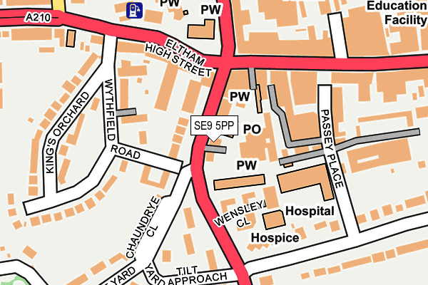 SE9 5PP map - OS OpenMap – Local (Ordnance Survey)
