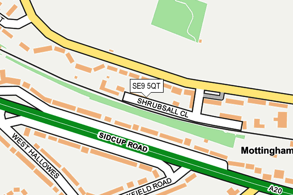 SE9 5QT map - OS OpenMap – Local (Ordnance Survey)