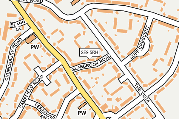 SE9 5RH map - OS OpenMap – Local (Ordnance Survey)