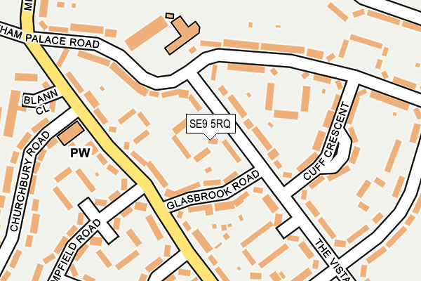 SE9 5RQ map - OS OpenMap – Local (Ordnance Survey)