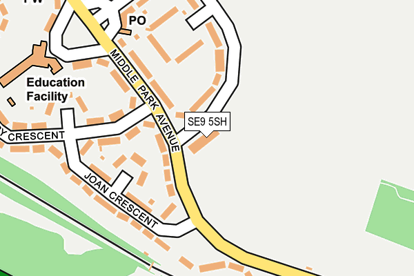 SE9 5SH map - OS OpenMap – Local (Ordnance Survey)