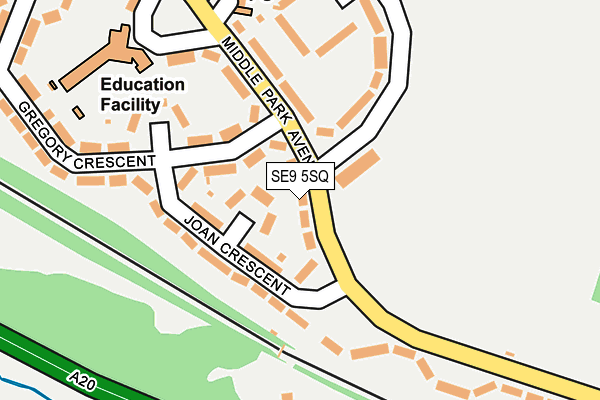 SE9 5SQ map - OS OpenMap – Local (Ordnance Survey)