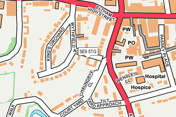 SE9 5TG map - OS OpenMap – Local (Ordnance Survey)