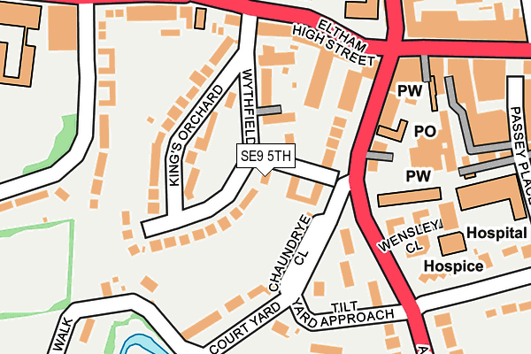 SE9 5TH map - OS OpenMap – Local (Ordnance Survey)