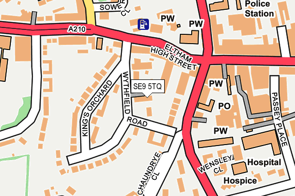 SE9 5TQ map - OS OpenMap – Local (Ordnance Survey)