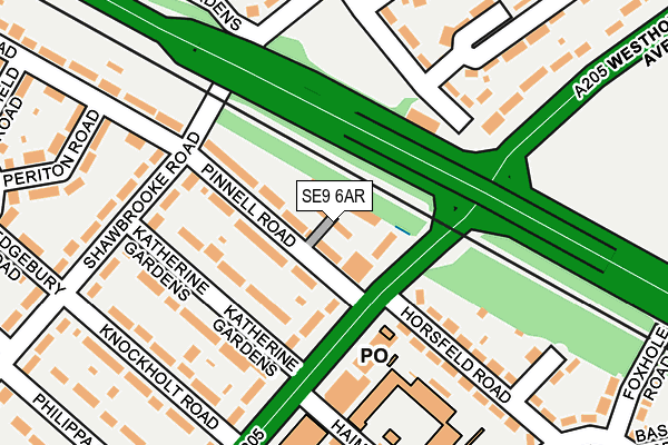 SE9 6AR map - OS OpenMap – Local (Ordnance Survey)