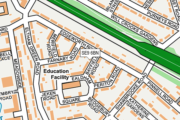 SE9 6BN map - OS OpenMap – Local (Ordnance Survey)