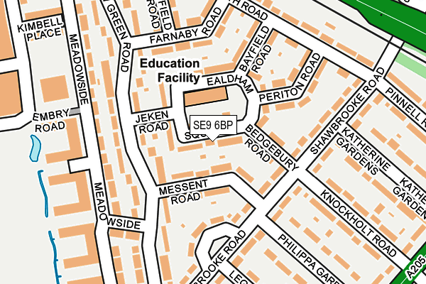 SE9 6BP map - OS OpenMap – Local (Ordnance Survey)