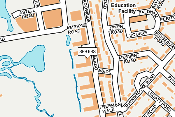 SE9 6BS map - OS OpenMap – Local (Ordnance Survey)