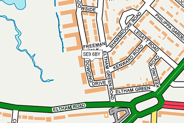 SE9 6BY map - OS OpenMap – Local (Ordnance Survey)