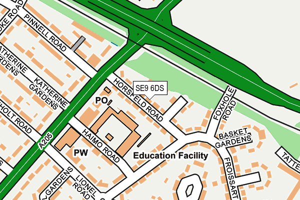 SE9 6DS map - OS OpenMap – Local (Ordnance Survey)