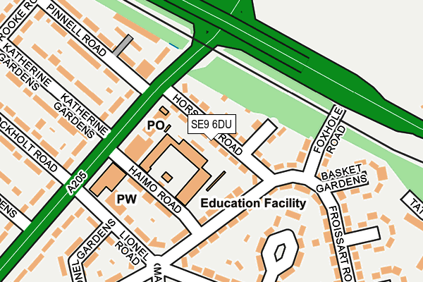 SE9 6DU map - OS OpenMap – Local (Ordnance Survey)