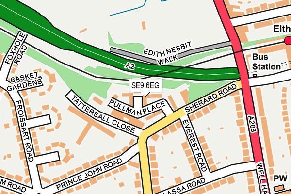 SE9 6EG map - OS OpenMap – Local (Ordnance Survey)