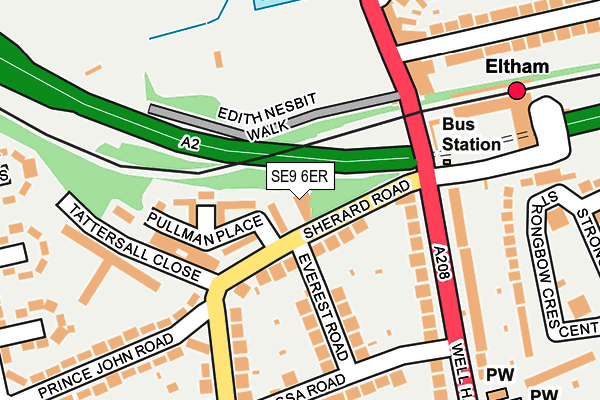 SE9 6ER map - OS OpenMap – Local (Ordnance Survey)