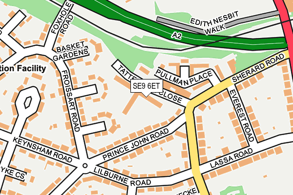 SE9 6ET map - OS OpenMap – Local (Ordnance Survey)