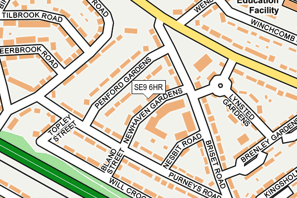 SE9 6HR map - OS OpenMap – Local (Ordnance Survey)