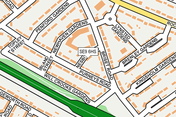 SE9 6HS map - OS OpenMap – Local (Ordnance Survey)