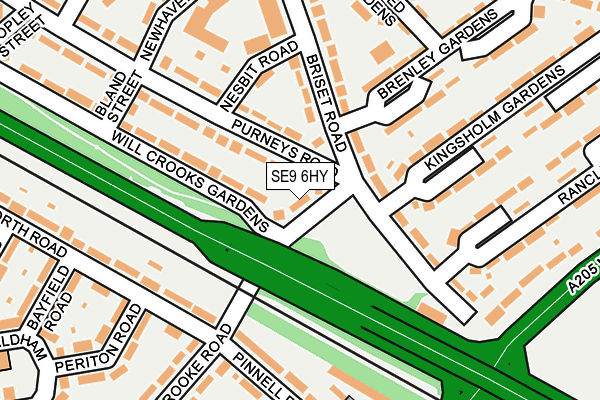 SE9 6HY map - OS OpenMap – Local (Ordnance Survey)