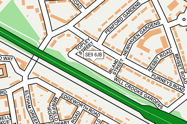 SE9 6JB map - OS OpenMap – Local (Ordnance Survey)