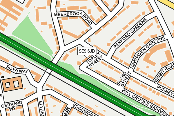 SE9 6JD map - OS OpenMap – Local (Ordnance Survey)