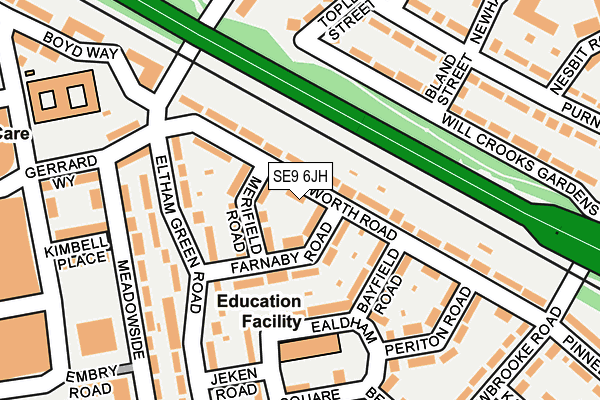 SE9 6JH map - OS OpenMap – Local (Ordnance Survey)