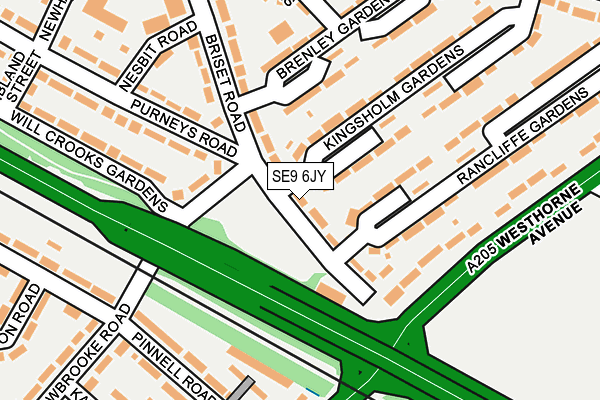 SE9 6JY map - OS OpenMap – Local (Ordnance Survey)