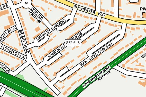 SE9 6LB map - OS OpenMap – Local (Ordnance Survey)