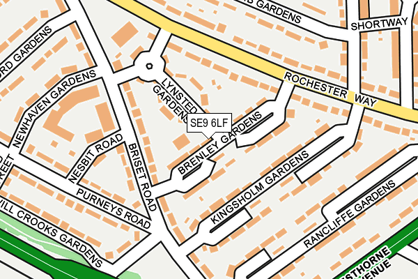 SE9 6LF map - OS OpenMap – Local (Ordnance Survey)