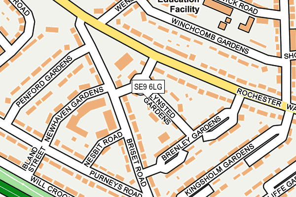 SE9 6LG map - OS OpenMap – Local (Ordnance Survey)