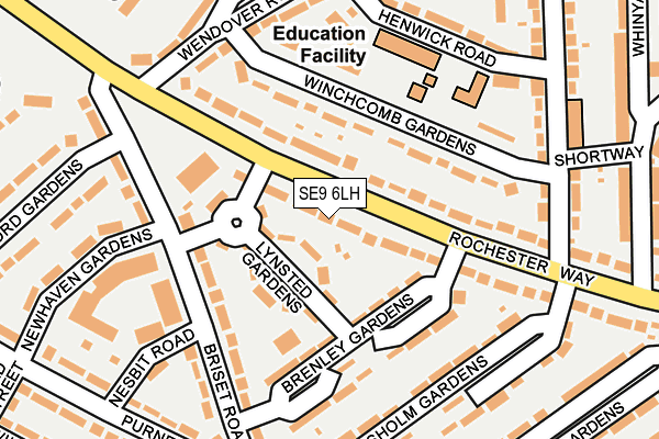 SE9 6LH map - OS OpenMap – Local (Ordnance Survey)