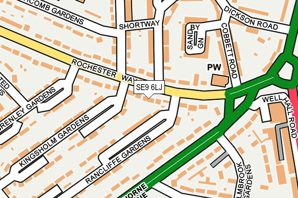 SE9 6LJ map - OS OpenMap – Local (Ordnance Survey)