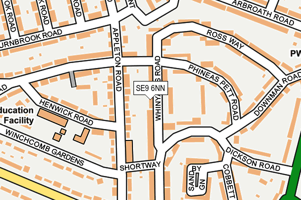 SE9 6NN map - OS OpenMap – Local (Ordnance Survey)