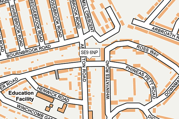 SE9 6NP map - OS OpenMap – Local (Ordnance Survey)