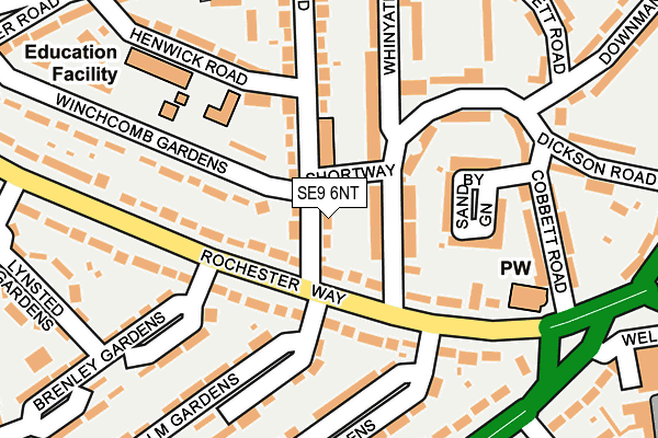 SE9 6NT map - OS OpenMap – Local (Ordnance Survey)