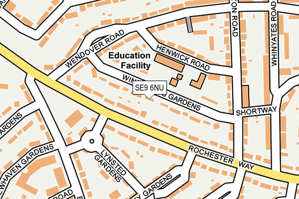 SE9 6NU map - OS OpenMap – Local (Ordnance Survey)