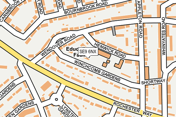SE9 6NX map - OS OpenMap – Local (Ordnance Survey)
