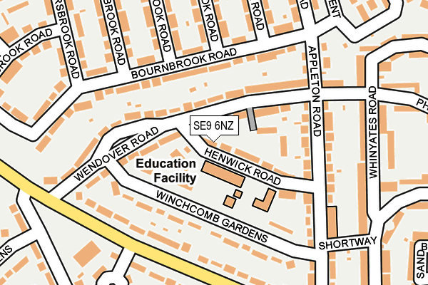 SE9 6NZ map - OS OpenMap – Local (Ordnance Survey)