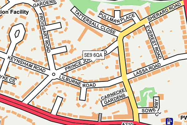 SE9 6QA map - OS OpenMap – Local (Ordnance Survey)