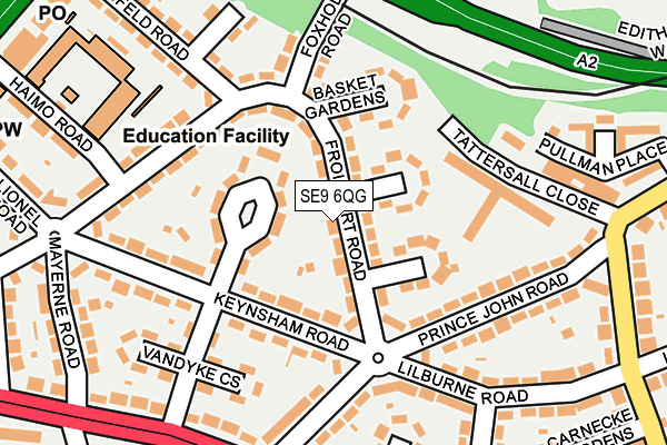 SE9 6QG map - OS OpenMap – Local (Ordnance Survey)