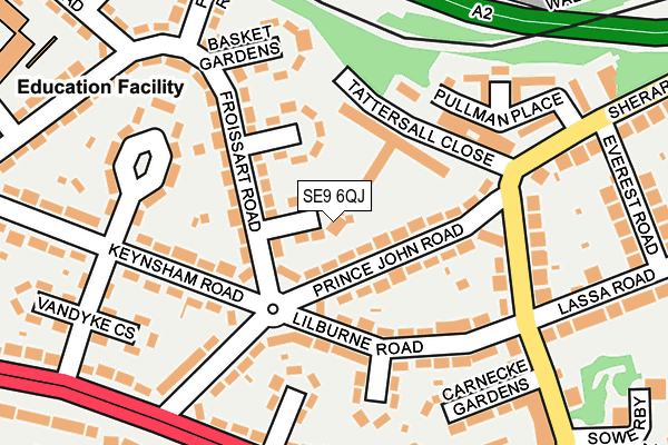 SE9 6QJ map - OS OpenMap – Local (Ordnance Survey)