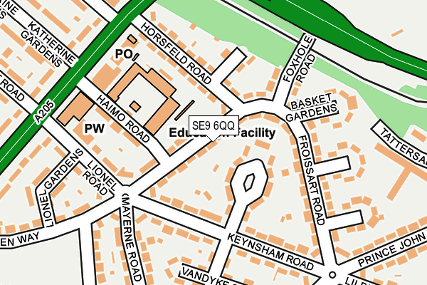 SE9 6QQ map - OS OpenMap – Local (Ordnance Survey)