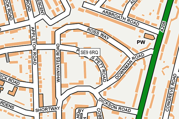 SE9 6RQ map - OS OpenMap – Local (Ordnance Survey)